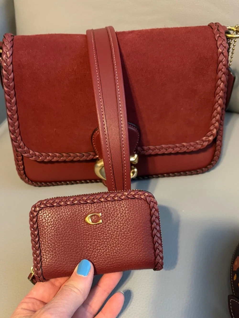 Coach Suede Soft Tabby and Wallet Braid Detail - Picture 13 of 16